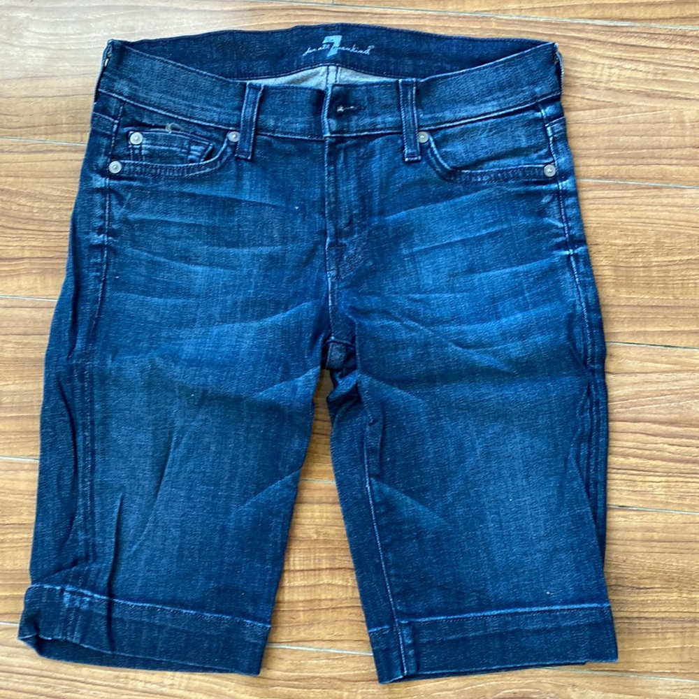 7 For All Mankind Denim Bermuda Shorts